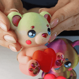 Valentine Teddy Bear (Print-in-Parts & Embedded) 3d model