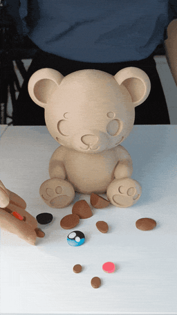 Valentine Teddy Bear (Print-in-Parts & Embedded) 3d model