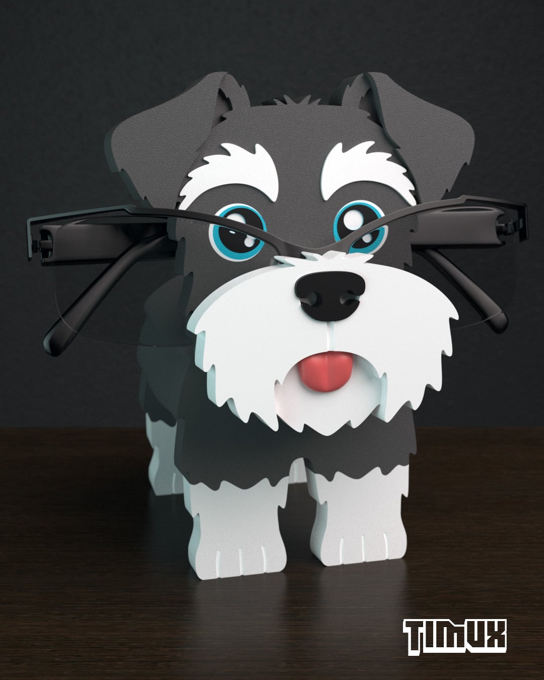 SCHNAUZER GLASSES HOLDER V3 3d model