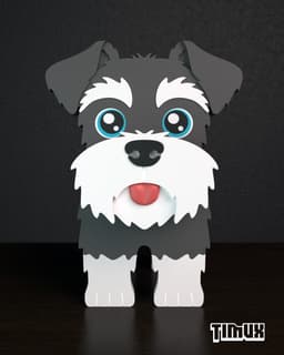 SCHNAUZER GLASSES HOLDER V3 3d model
