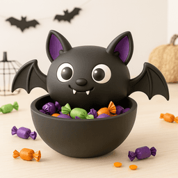 Bat Bowl | Halloween Candy, Snacks and Treat Holder | Kids Treat Holder | Table Decoration 3d model