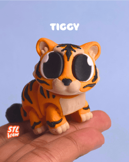 Cute articulated Tiger - Tiggy 3d model