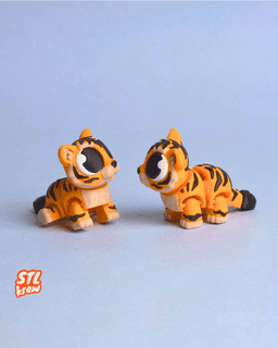 Cute articulated Tiger - Tiggy 3d model