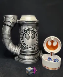 12oz Rebel Alliance Can Cozy Dice Tower 3d model