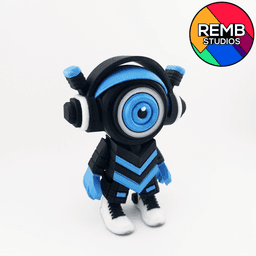 Articulated Robot with Slide-Up Mask - Print-in-place 3d model