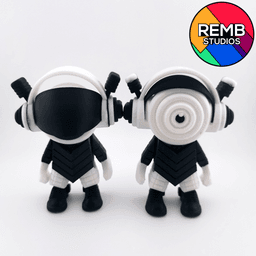 Articulated Robot with Slide-Up Mask - Print-in-place 3d model