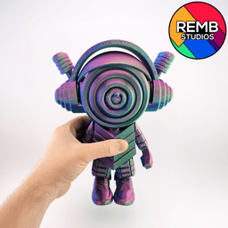 Articulated Robot with Slide-Up Mask - Print-in-place 3d model