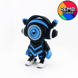 Articulated Robot with Slide-Up Mask - Print-in-place 3d model