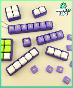 Alphabet Simple Fidget Clicker Keychain Bundle 3d model