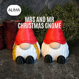 MRS and MR Christmas Gnome 3d model