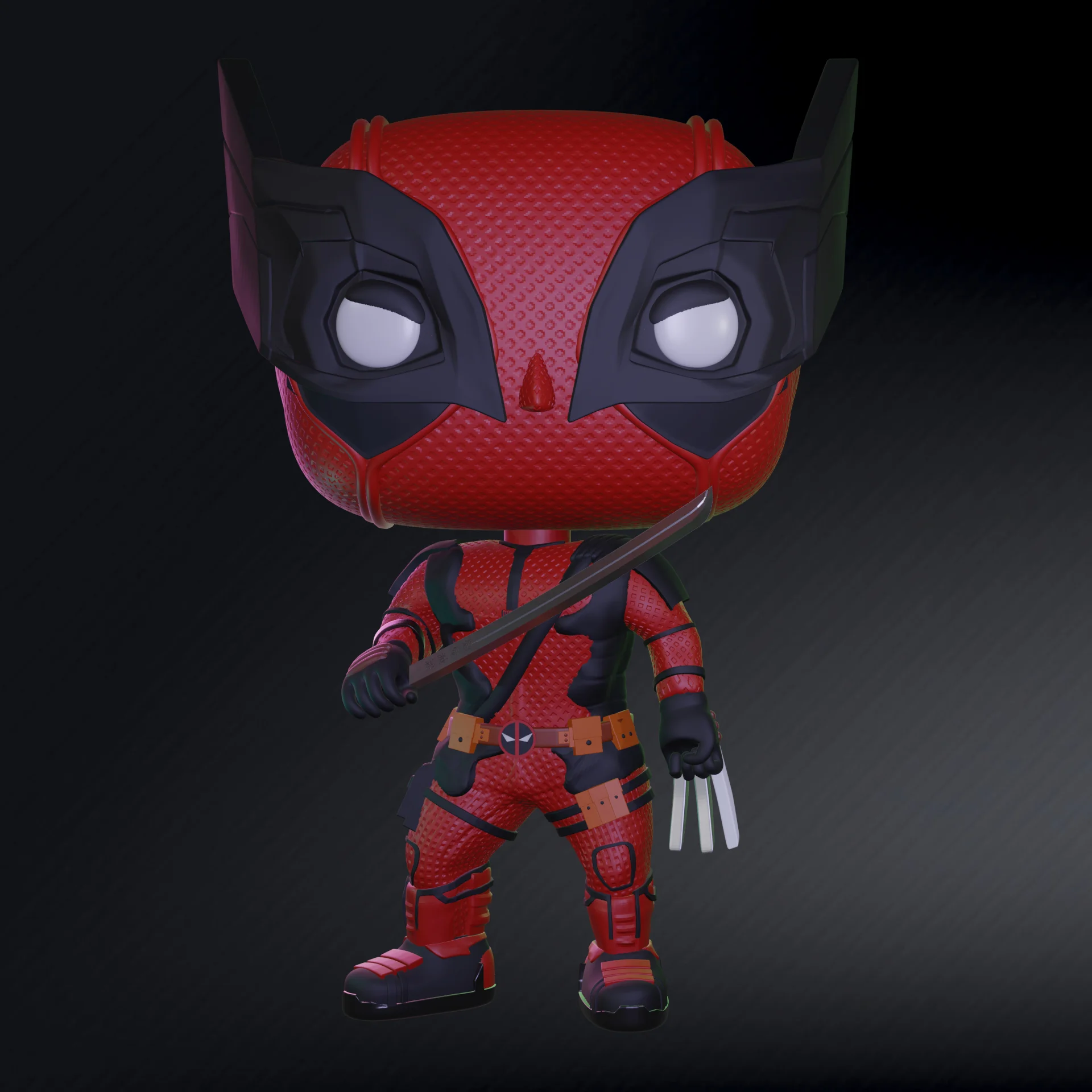 Funko Pop WolverinePool / Deadpool Weapon X / Deadpool +& Wolverine 3d model