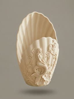 Coastal Mermaid Sculptural Vase & Planter 3d model