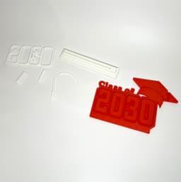 2030 Graduation Decoration STL File – Perfect for Gifts & Celebration - NO AMS - COMMERCIAL LICENSE 3d model