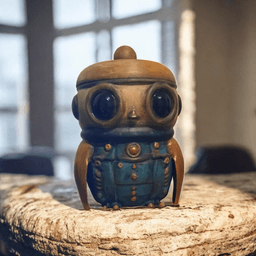 Steampunk Robot Owl Storage Jar 3d model