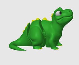 Flexi Dinosaur Toy - Print in Place - No Supports 3d model
