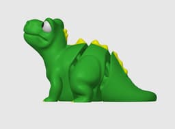 Flexi Dinosaur Toy - Print in Place - No Supports 3d model
