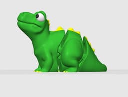 Flexi Dinosaur Toy - Print in Place - No Supports 3d model