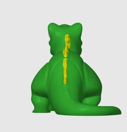 Flexi Dinosaur Toy - Print in Place - No Supports 3d model