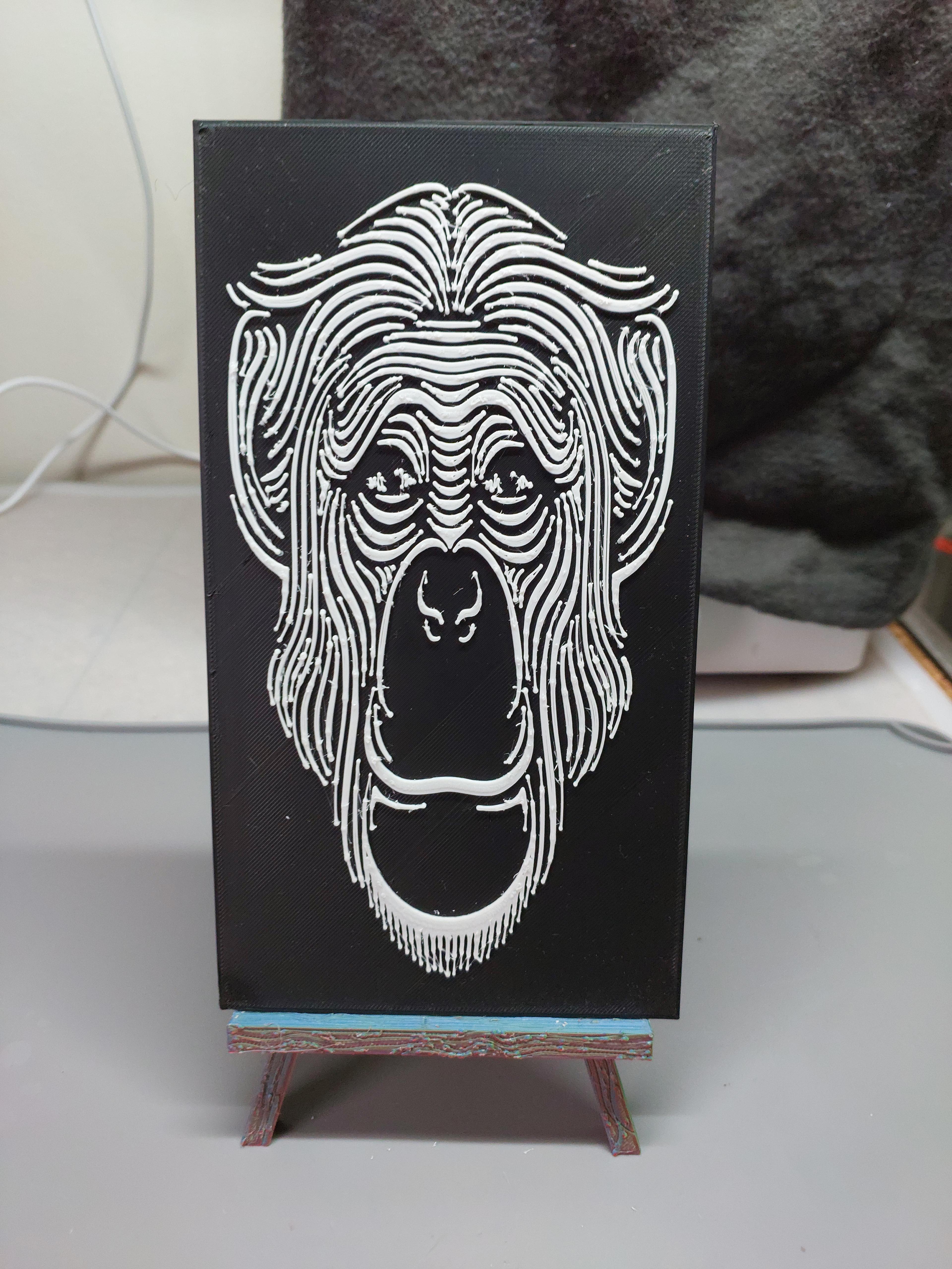 Chimp Portrait 1 3d model