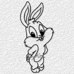 baby bugs bunny wall art looney toons fanart home decor 3d model