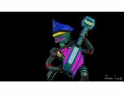 TechNET Guitar Player 3d model