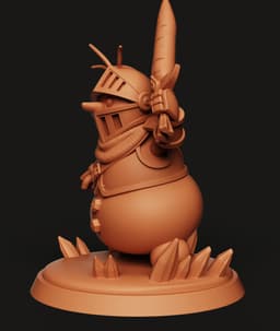 Medieval Snowman Knight Statue | Winter Warrior Holiday Decor 3d model