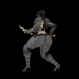 Curvy Elf Rogue 3d model