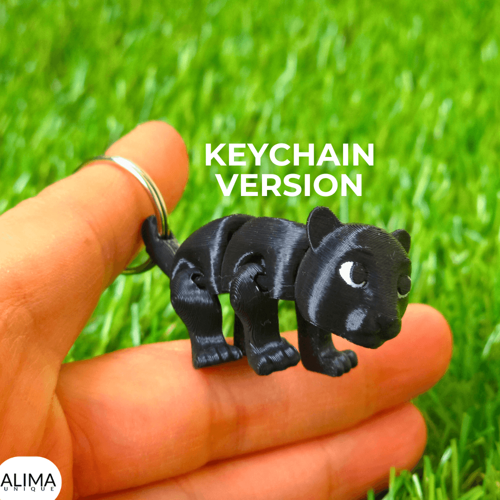 Little Panther / Keychain / Articulated Fidget Toy 3d model