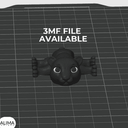 Little Panther / Keychain / Articulated Fidget Toy 3d model