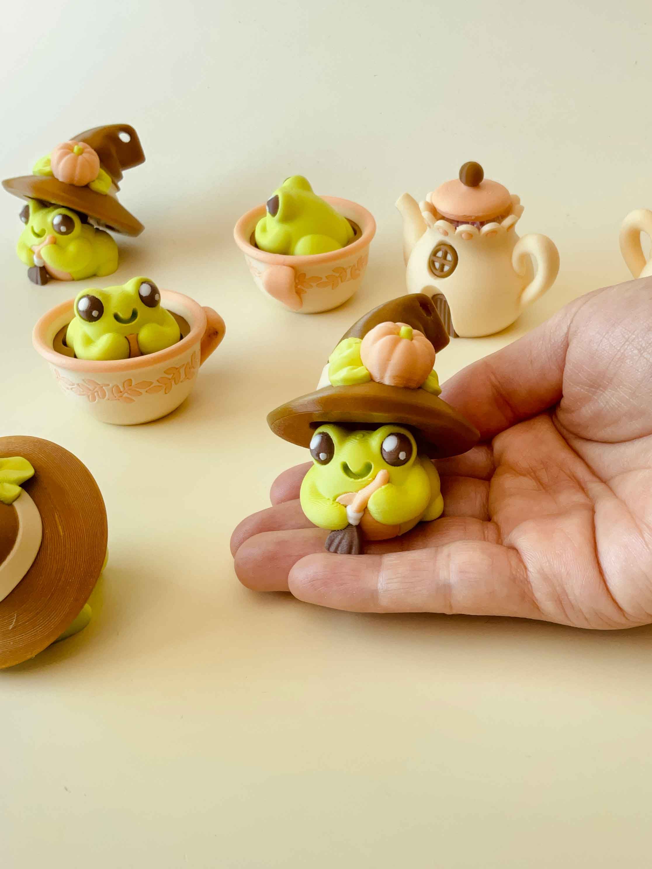 Witch Frog Clicker Keychain Fidget Toy 3d model