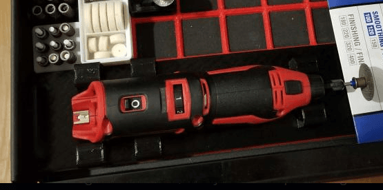 Gridfinity: Milwaukee m12 rotary tool holder  3d model