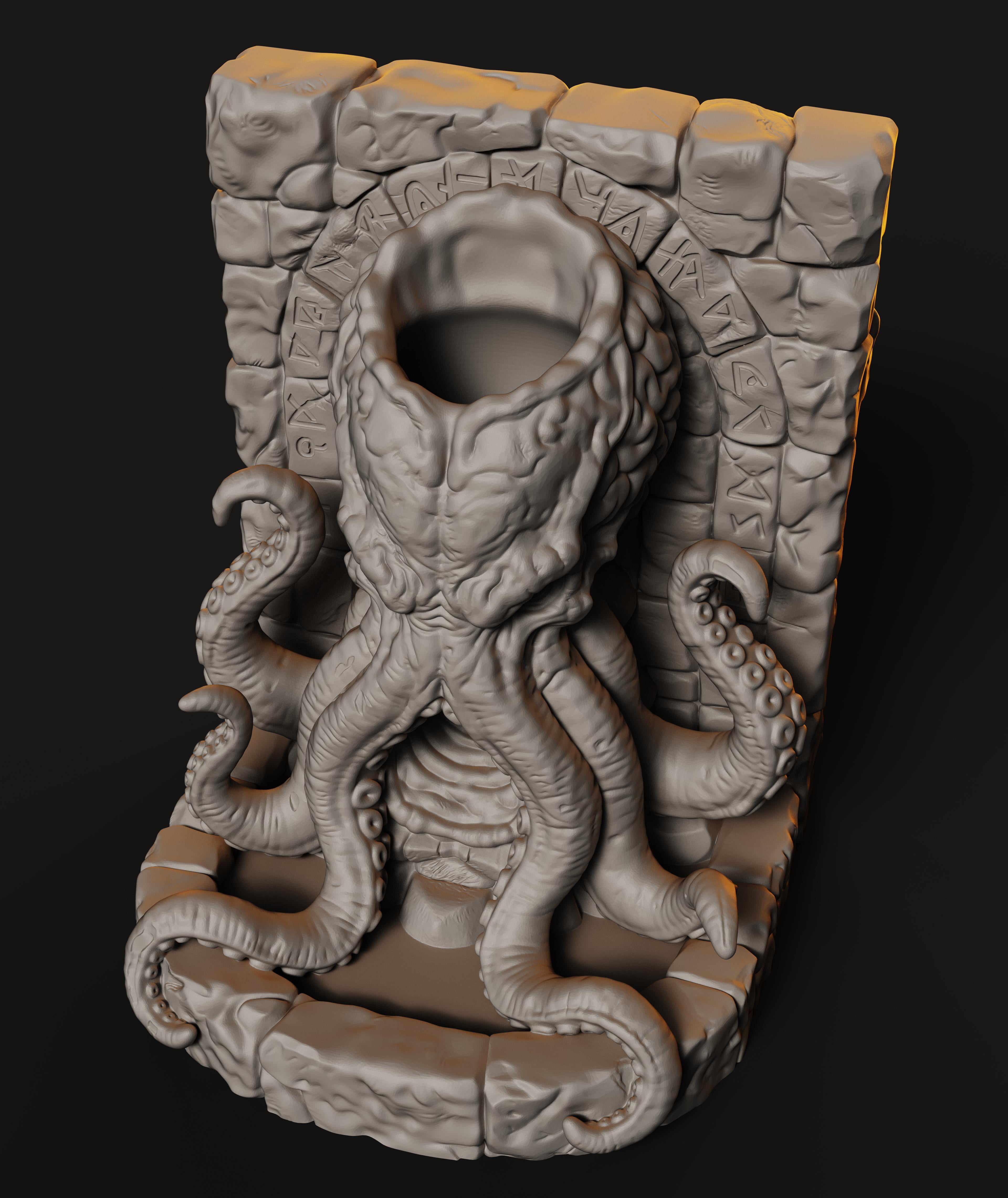 Eldritch Planter STL | Functional Decor | Tentacle God Pot 3d model
