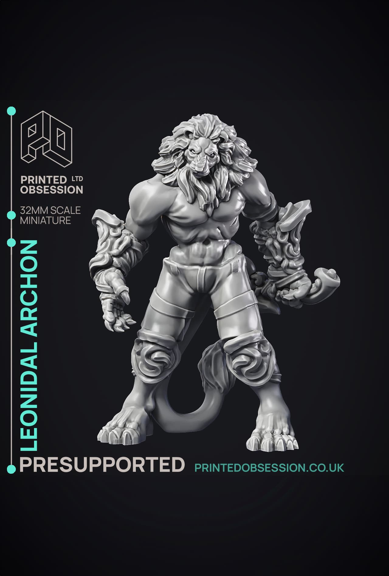 Leonidal - Agathion - PRESUPPORTED - Heaven Hath no fury - 32mm scale 3d model