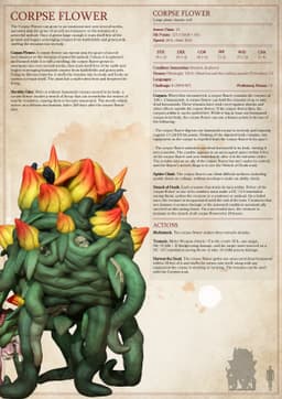 Corpse Flower - Tabletop Miniature (Pre-Supported) 3d model