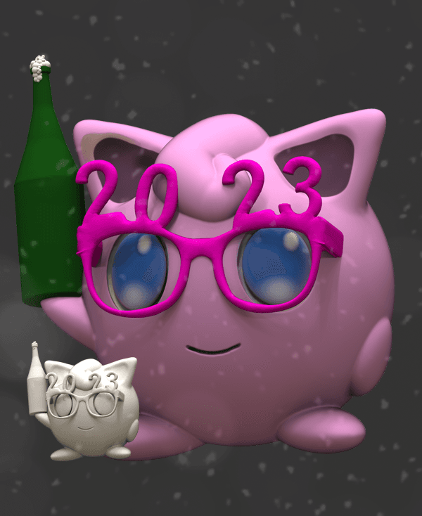Jigglypuff - Awaiting 2023 - Pokémon Fan Art 3d model
