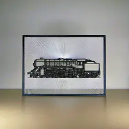 Steam Engine String Art.3mf 3d model
