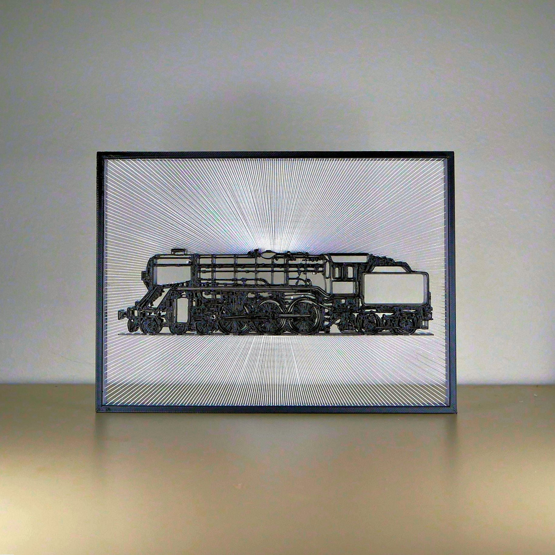 Steam Engine String Art.3mf 3d model