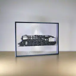 Steam Engine String Art.3mf 3d model