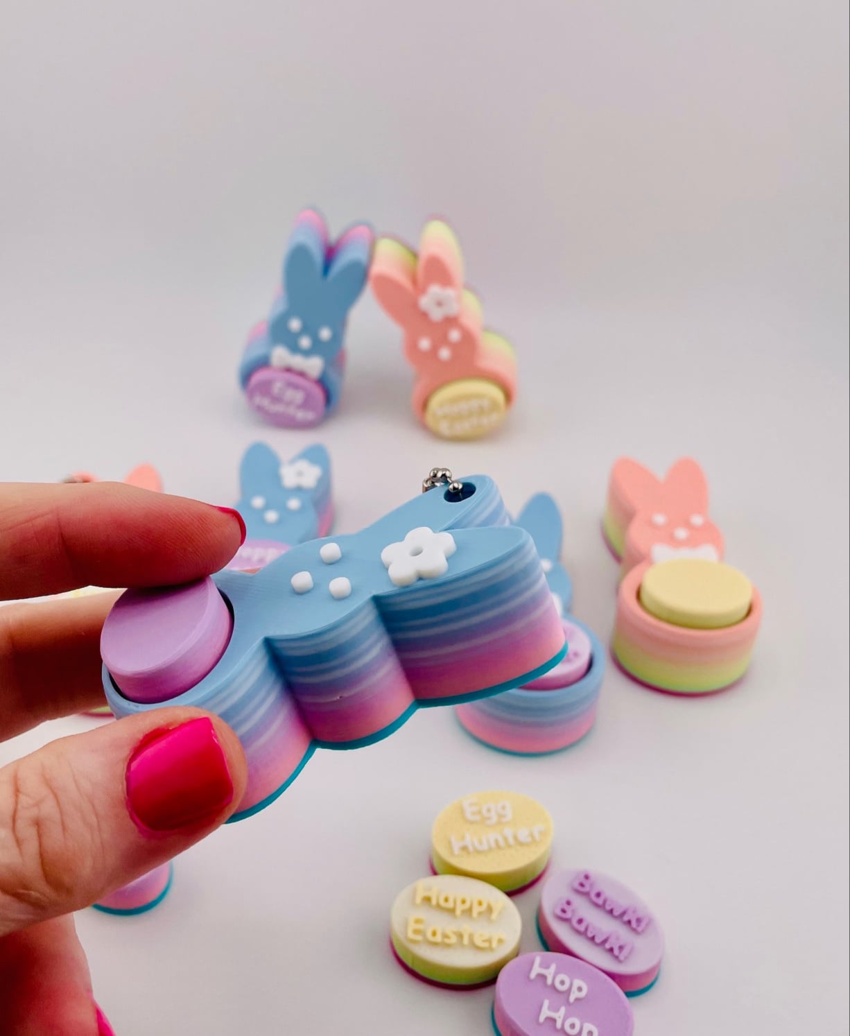 Candy Bunny Clicker Key Chain Bawk! Bawk! 3d model