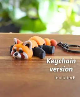 Raucous Red Panda - Articulating fidget Panda - Ludo 3D Printed Flexy Fidget 3d model