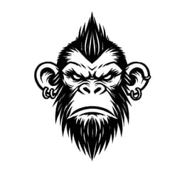 Leather Stamp 85mm Heavy Metal Monkey 3d model