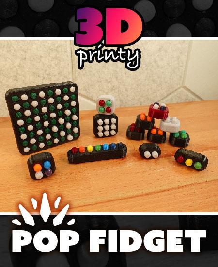 Pop Fidget (Multi-material design) 3d model