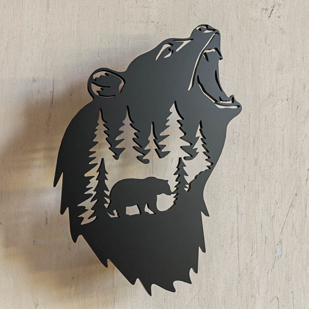 Bear wall art 3d model