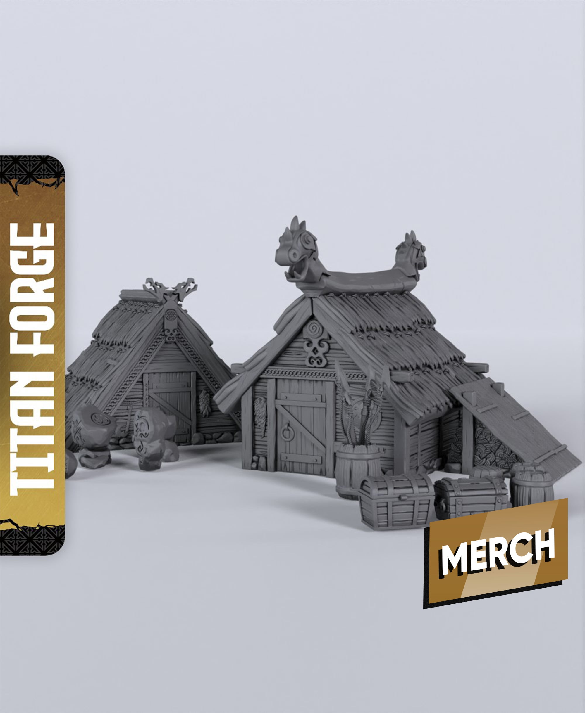 Barbarian Terrain - With Free Dragon - 5e DnD Inspired for RPG and Wargamers 3d model