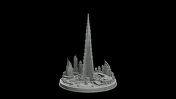 Burj Khalifa Skyline Obelisk STL - Printable Landmark Desk Miniature 3d model
