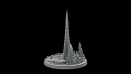 Burj Khalifa Skyline Obelisk STL - Printable Landmark Desk Miniature 3d model