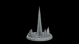 Burj Khalifa Skyline Obelisk STL - Printable Landmark Desk Miniature 3d model