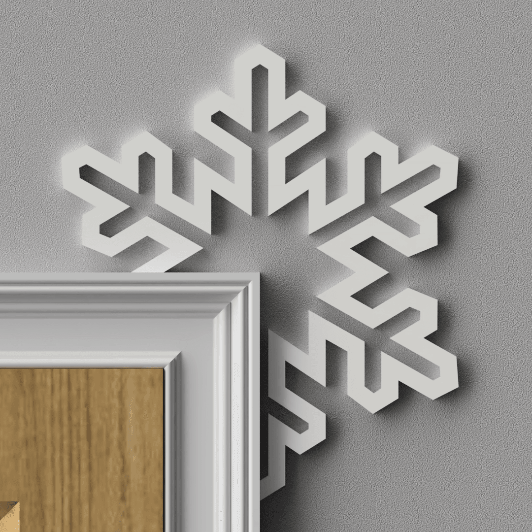 Snowflake Door Topper 3d model