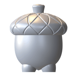 Creature Kin Cappy Cute Acorn 3D Printable Art Toy Figure 3d model