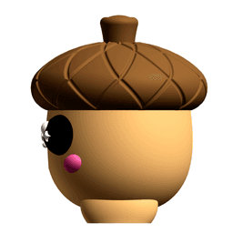Creature Kin Cappy Cute Acorn 3D Printable Art Toy Figure 3d model